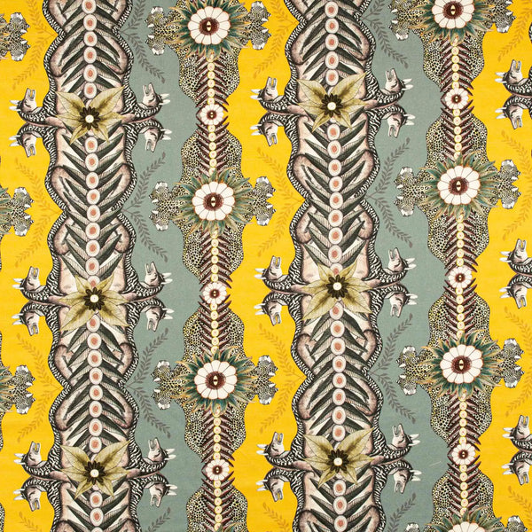 Bush Bandits Butter Dust Fabric Ardmore Design