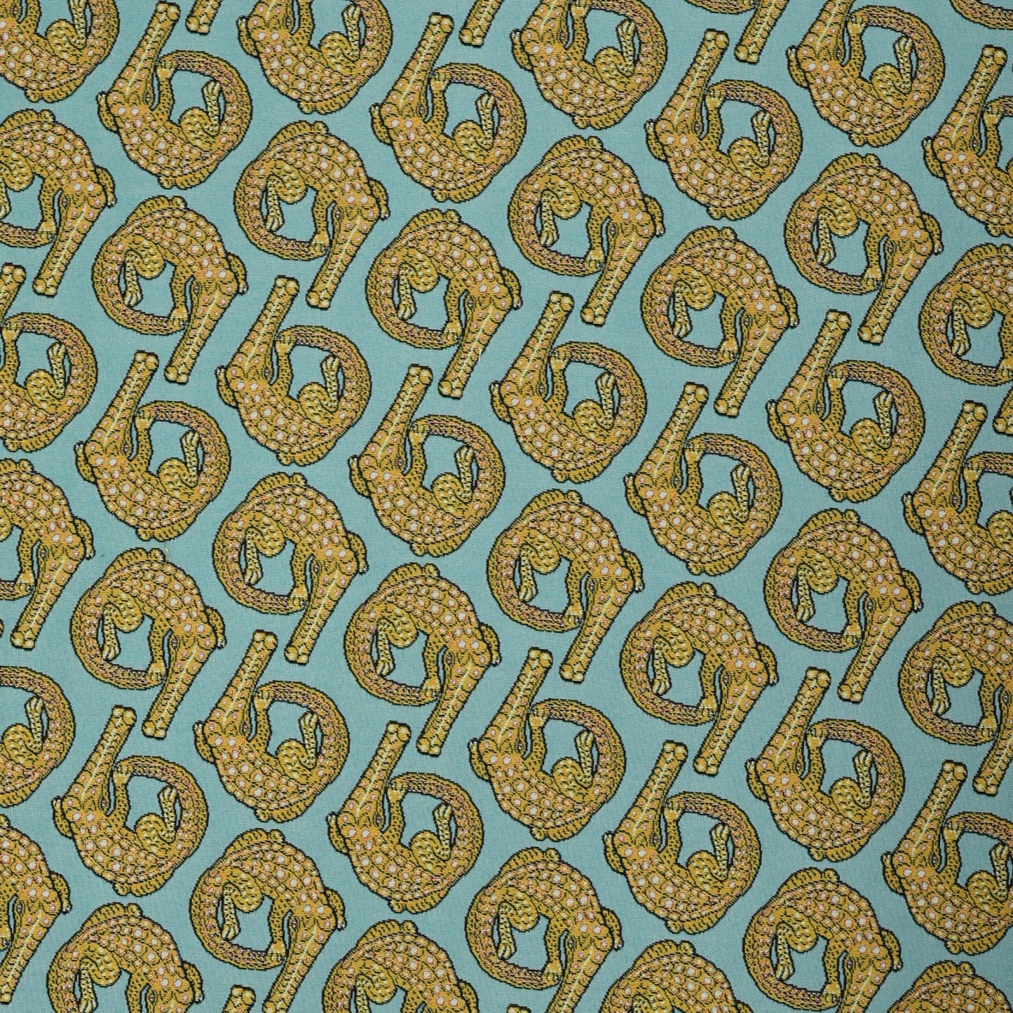 Croco Persimmon Jacquard Fabric