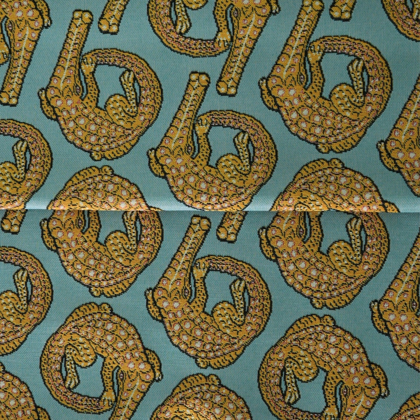 Croco Persimmon Jacquard Fabric