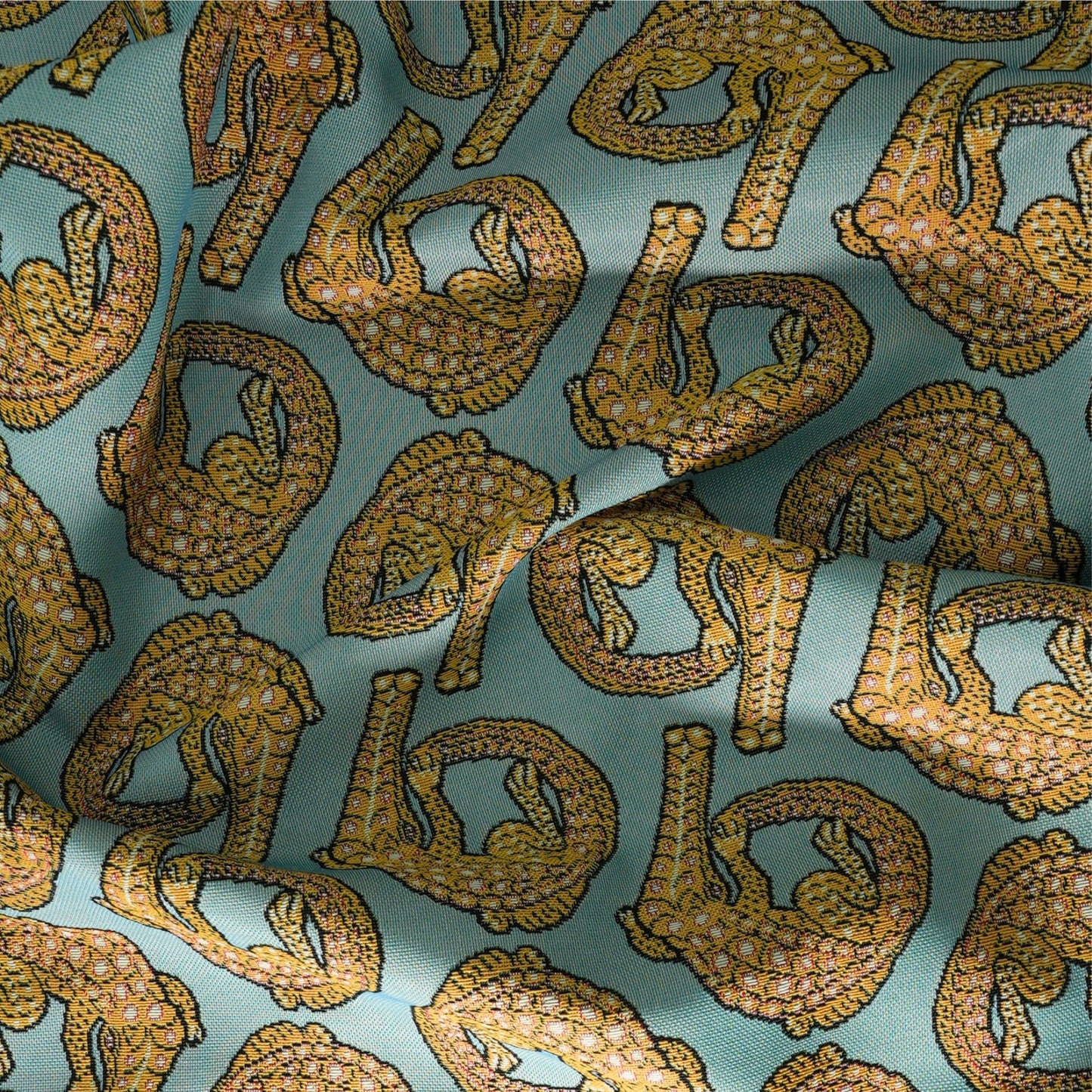 Croco Persimmon Jacquard Fabric