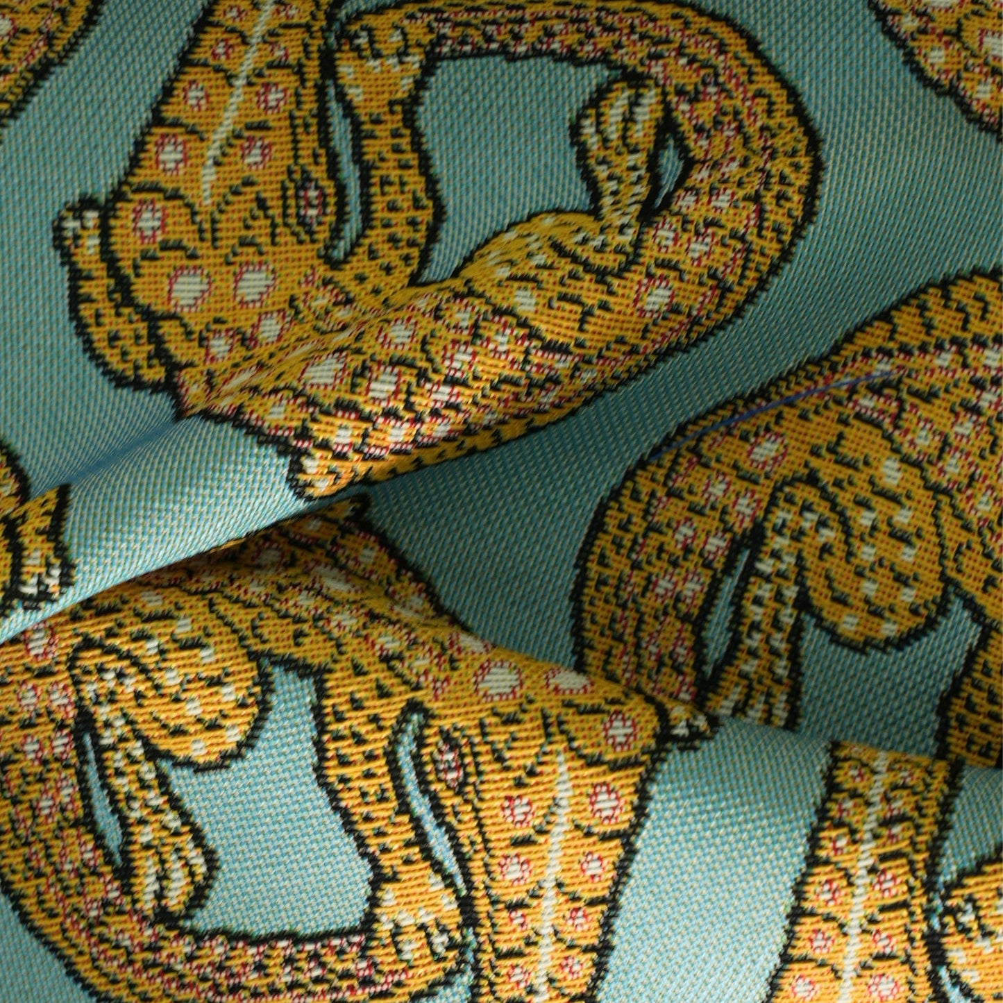 Croco Persimmon Jacquard Fabric