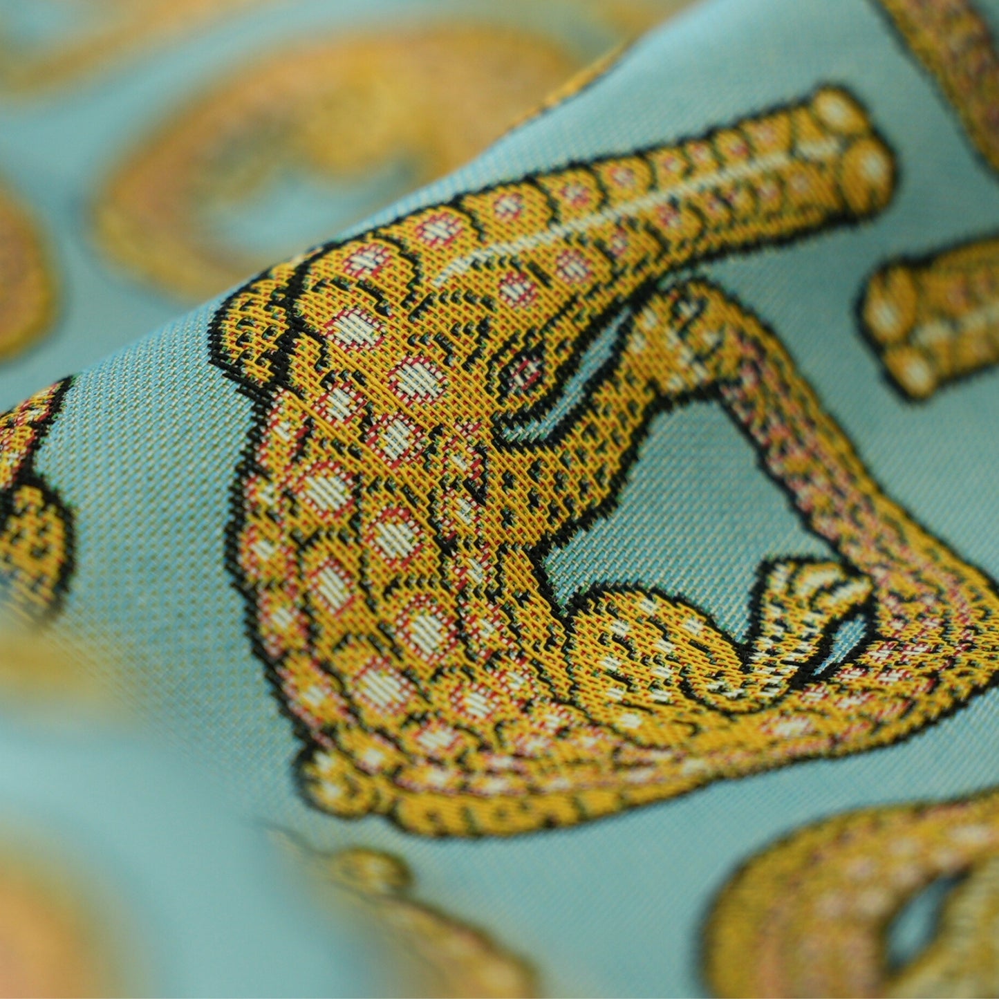 Croco Persimmon Jacquard Fabric