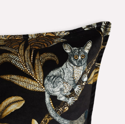 Camp Critters Brass Velvet Cushion Cover