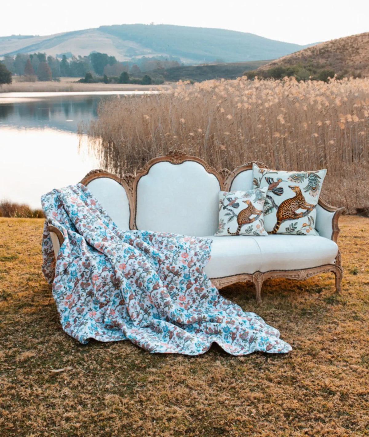Camp Critters Coral Quilt Ardmore Design