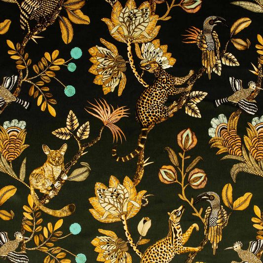 Camp Critters Dusk Velvet Fabric Ardmore Design