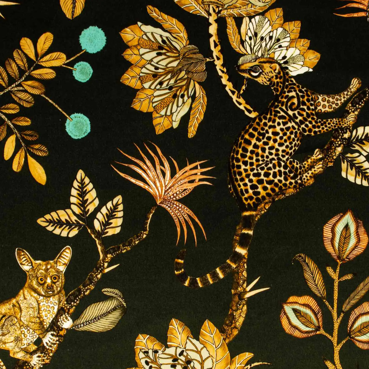 Camp Critters Dusk Velvet Fabric Ardmore Design