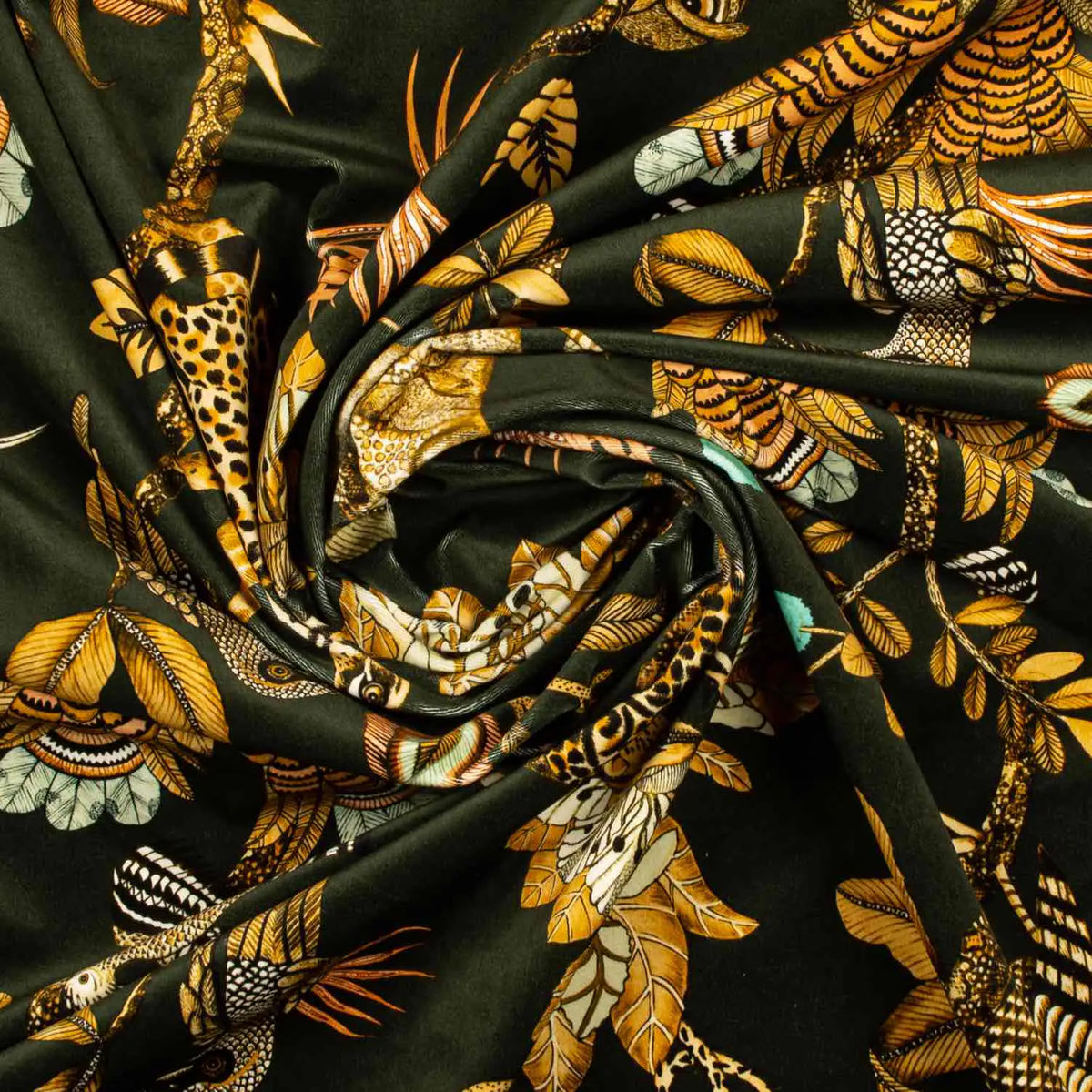 Camp Critters Dusk Velvet Fabric Ardmore Design