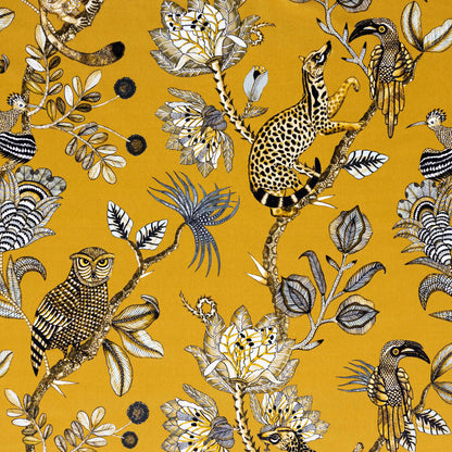 Camp Critters Gold Velvet Fabric Ardmore Design