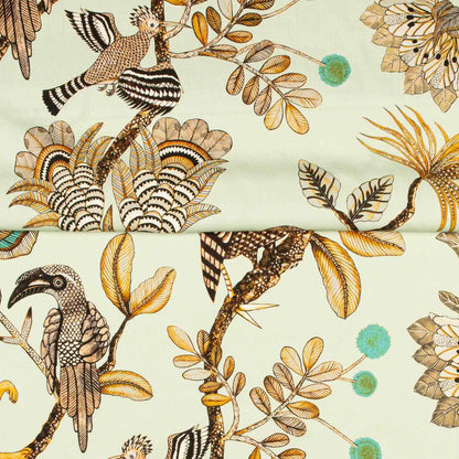 Camp Critters Mist Linen Fabric Ardmore Design