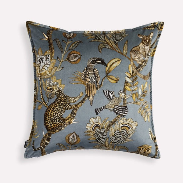 Camp Critters Ash Velvet Cushion Cover