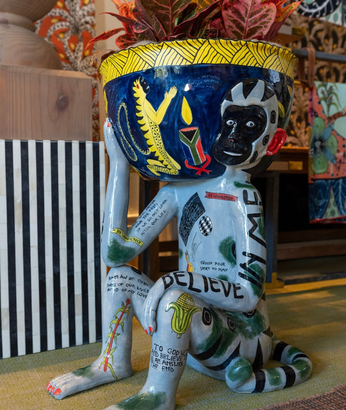 Wonderboy Wisdom Planter and Sculpture
