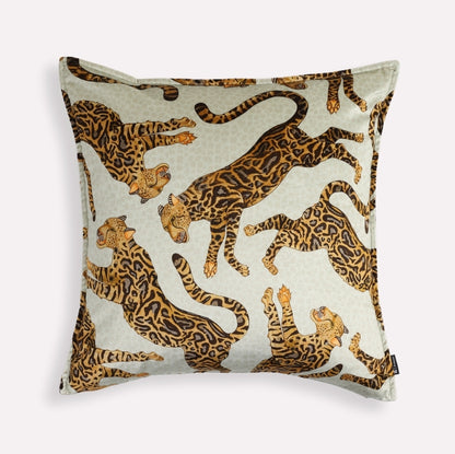 Cheetah Kings Stone Velvet Cushion Cover