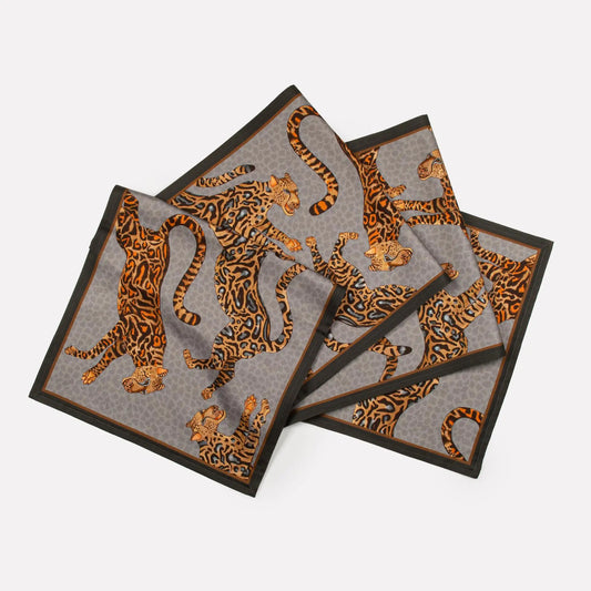 Cheetah King Table Runner in Silver halsted-design-uk.myshopify.com