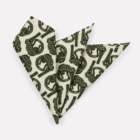 Croco Napkins in Charcoal (PAIR) Ardmore Design