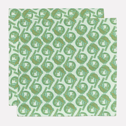 Croco Napkins in Mist (PAIR) Ardmore Design