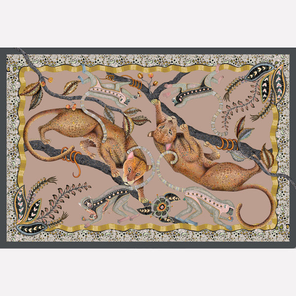 Monkey Tales Linaza Tablecloth in Stone