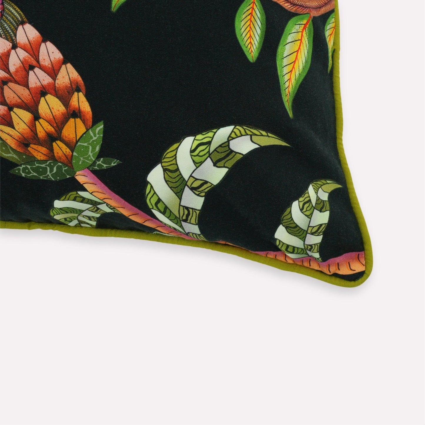 Protea Garden Night Cotton Cushion Cover