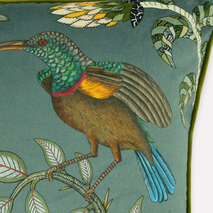 Protea Garden Ash Velvet Cushion Cover