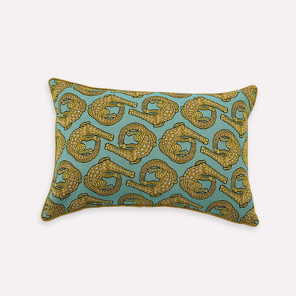 Croco Persimmon Jacquard Cushion Cover