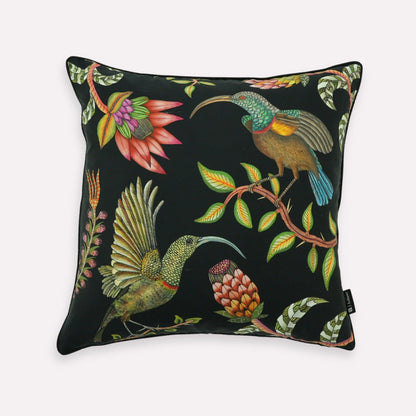 Protea Garden Night Silk Cushion Cover