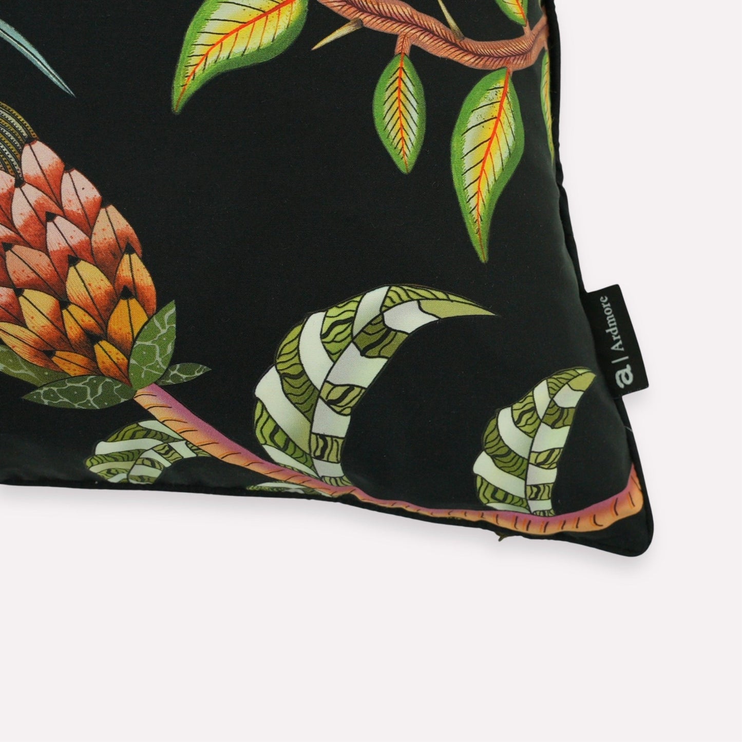 Protea Garden Night Silk Cushion Cover