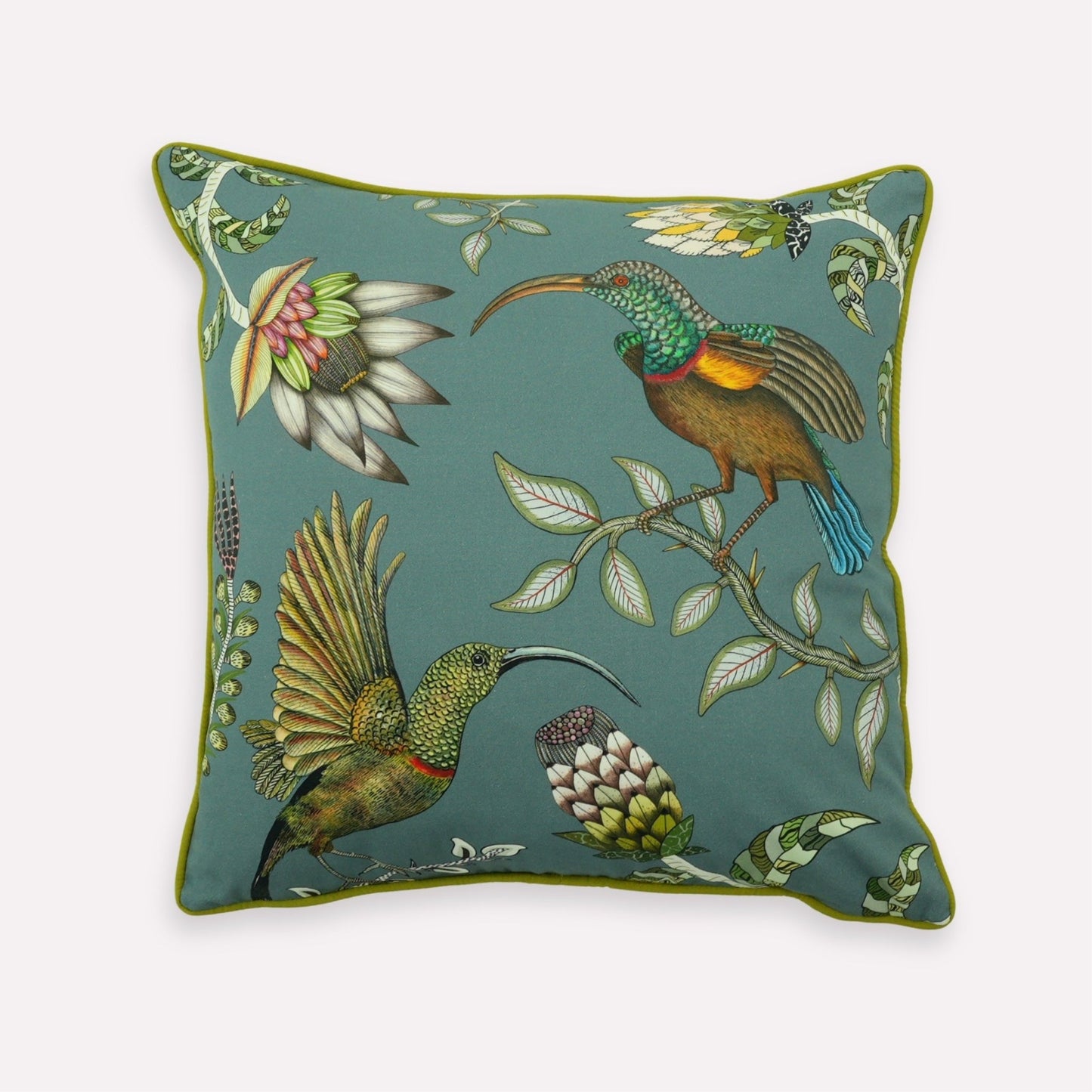 Protea Garden Ash Cotton Cushion Cover
