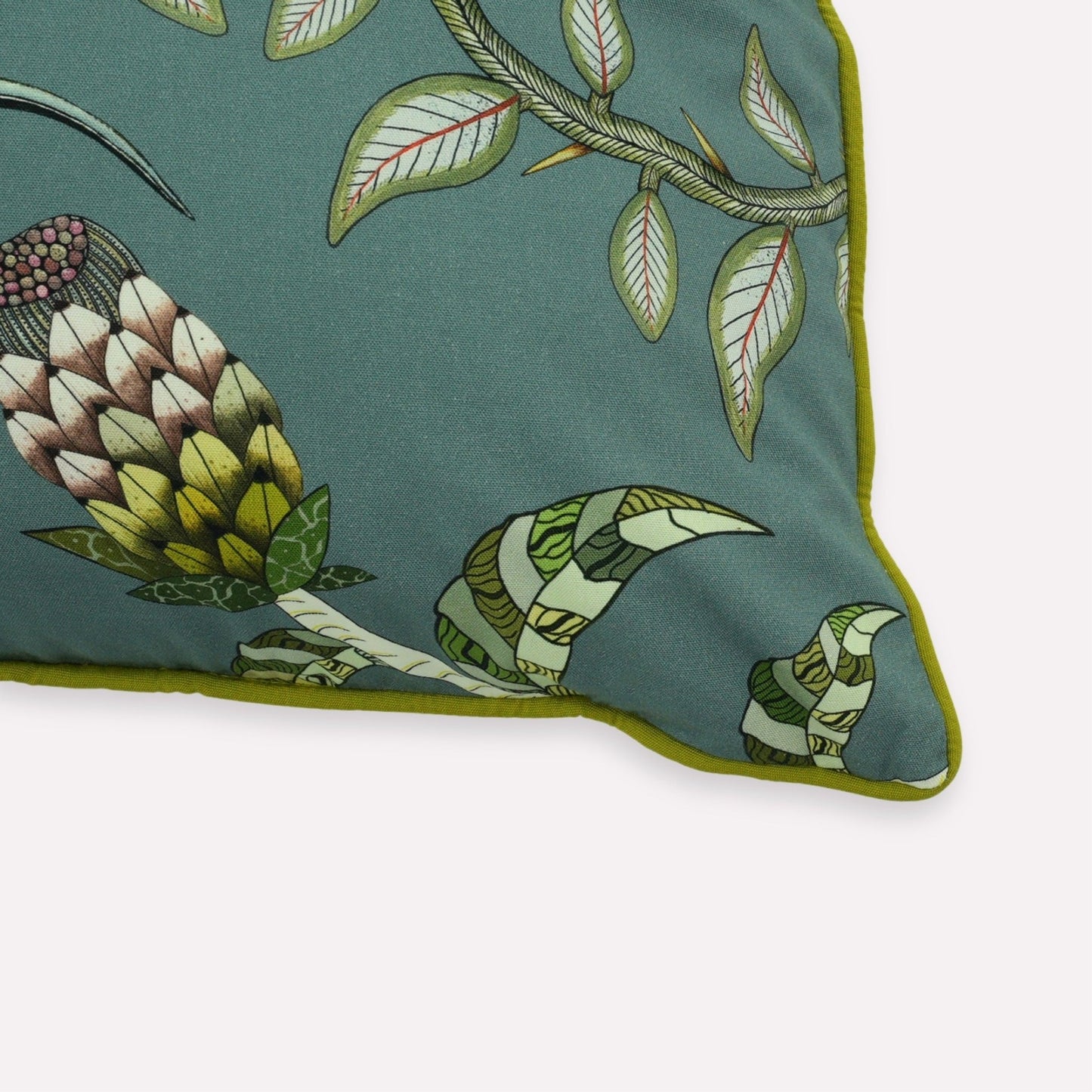 Protea Garden Ash Cotton Cushion Cover