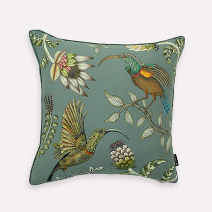Protea Garden Ash Silk Cushion Cover