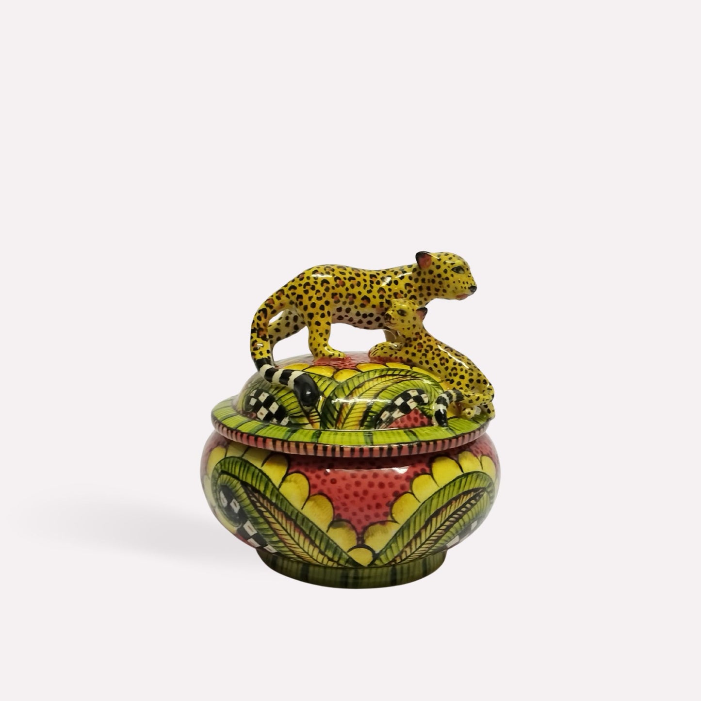 Leopard and Cub Trinket Box