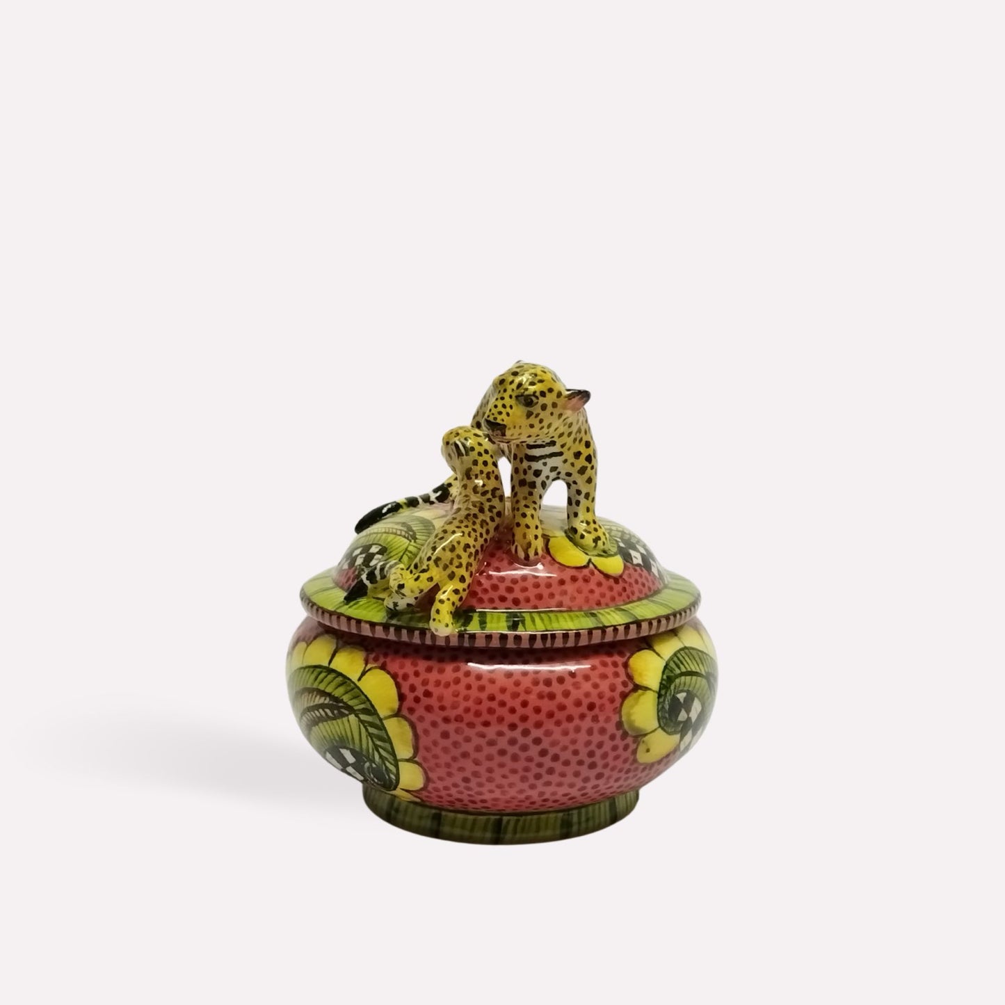 Leopard and Cub Trinket Box