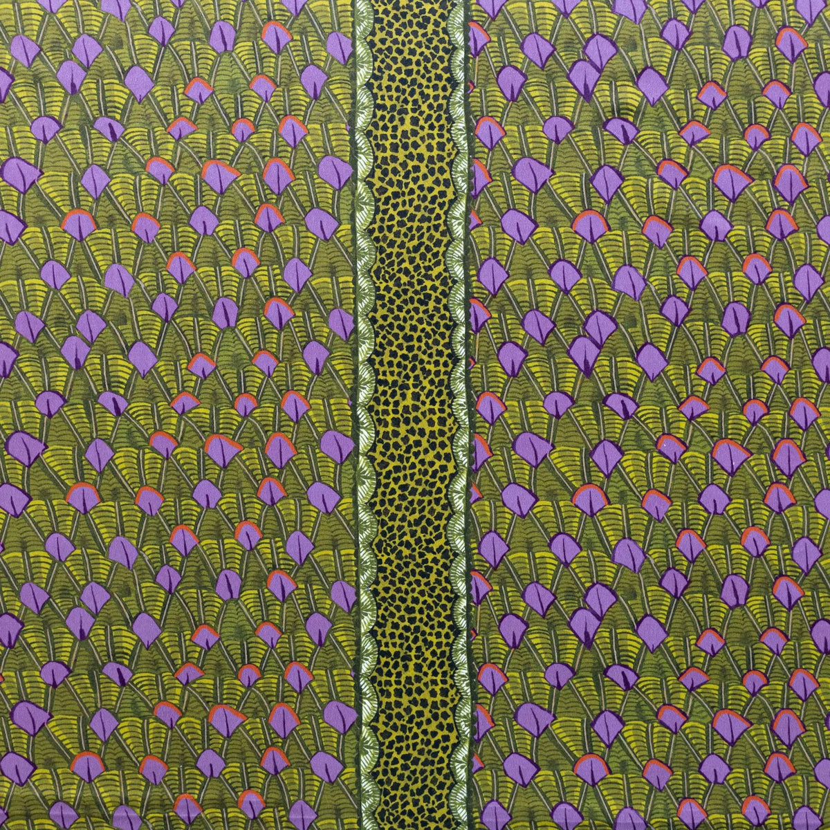 Feather Chartreuse Velvet Fabric Ardmore Design