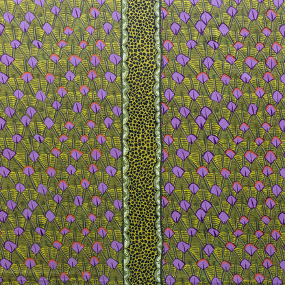 Feather Chartreuse Velvet Fabric Ardmore Design