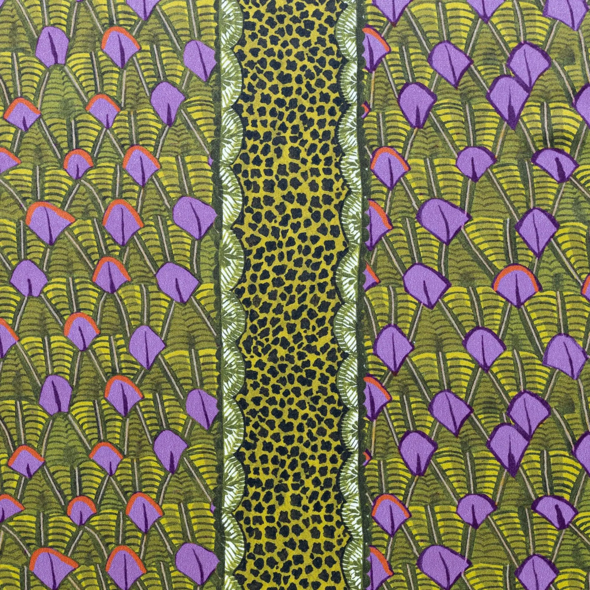 Feather Chartreuse Velvet Fabric Ardmore Design