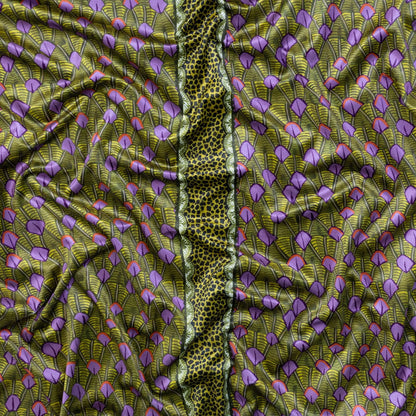 Feather Chartreuse Velvet Fabric Ardmore Design