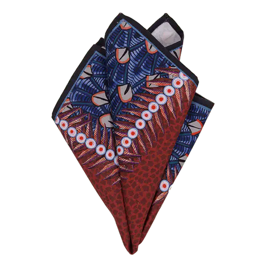 Feather Napkins in Royal Red (PAIR) Ardmore Design