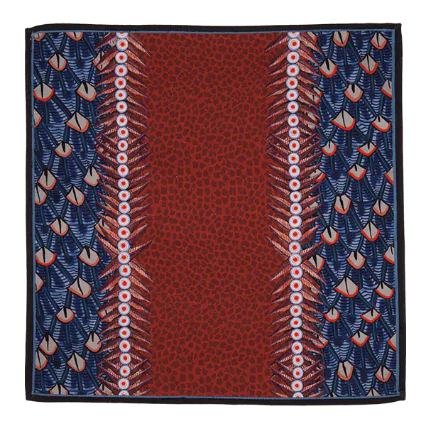 Feather Napkins in Royal Red (PAIR) Ardmore Design