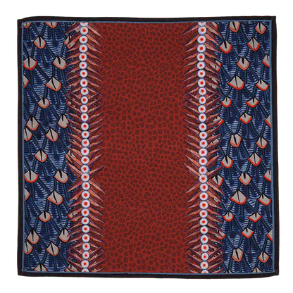 Feather Napkins in Royal Red (PAIR) Ardmore Design