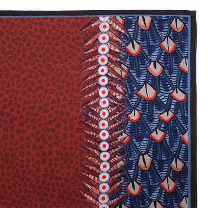 Feather Napkins in Royal Red (PAIR) Ardmore Design