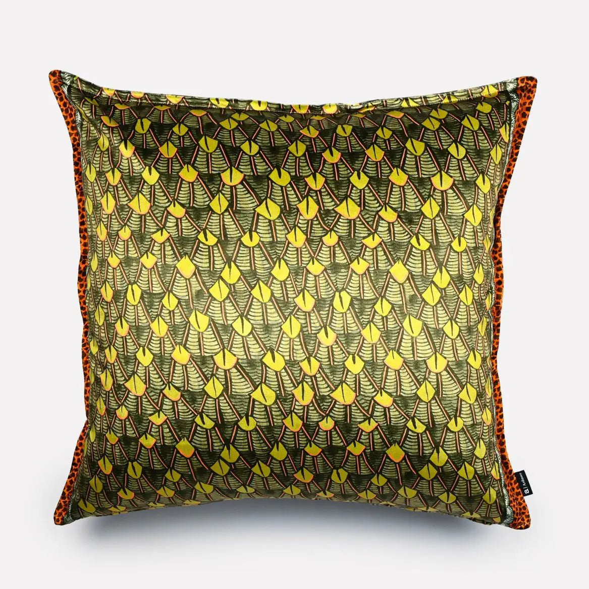 Feather River Green Velvet Cushion Cover Ardmore Design