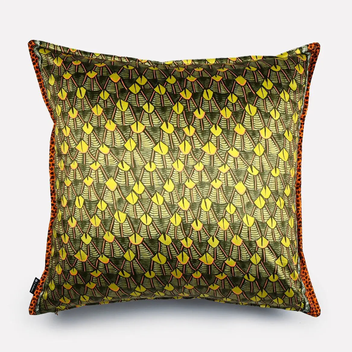 Feather River Green Velvet Cushion Cover Ardmore Design