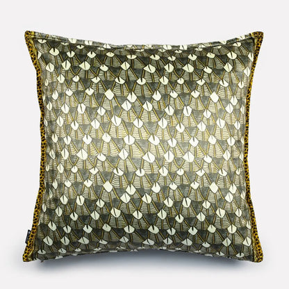 Feather Silver Ripple Velvet Cushion Cover Ardmore Design