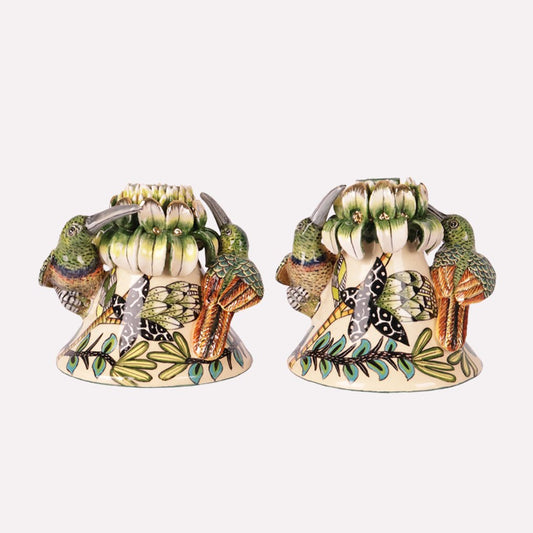 Sunbird and Protea Candle Holders