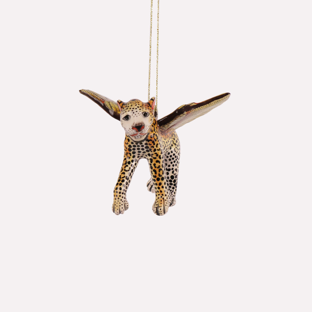 Flying Leopard Ornament