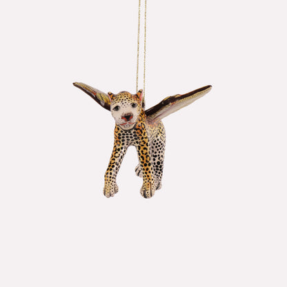 Flying Leopard Ornament