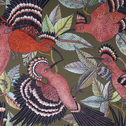 Hoopoe Hop Silk Scarf Safari 90 (Double face)