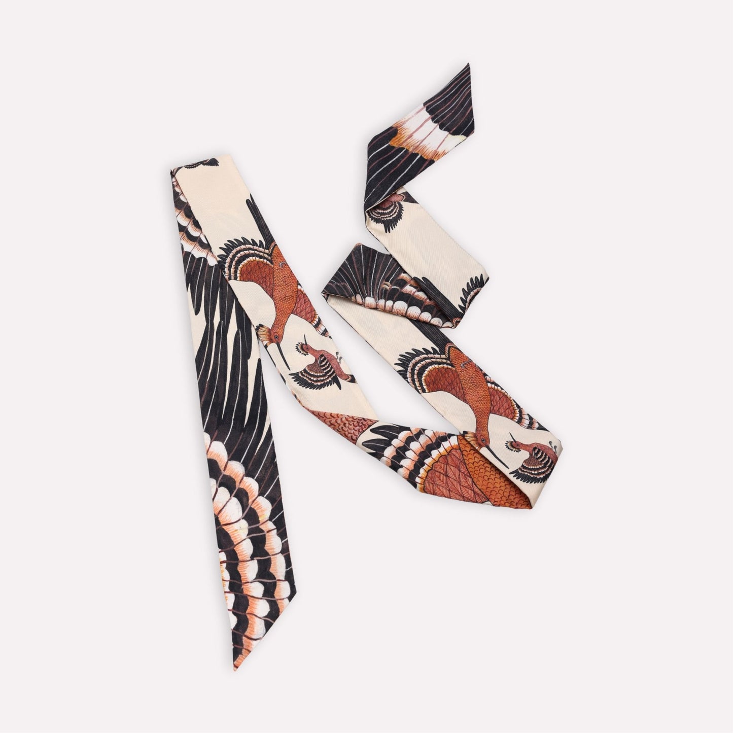 Hoopoe Hop Silk Twill in Stone 165