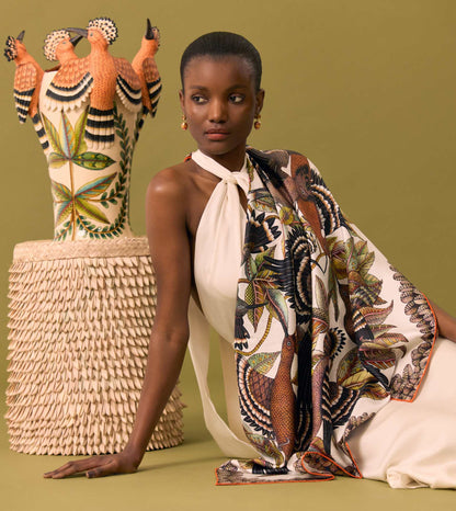 African Hoopoe Vase