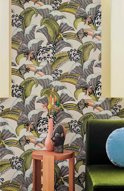 Hoopoe Leaves Wallpaper Ardmore Design