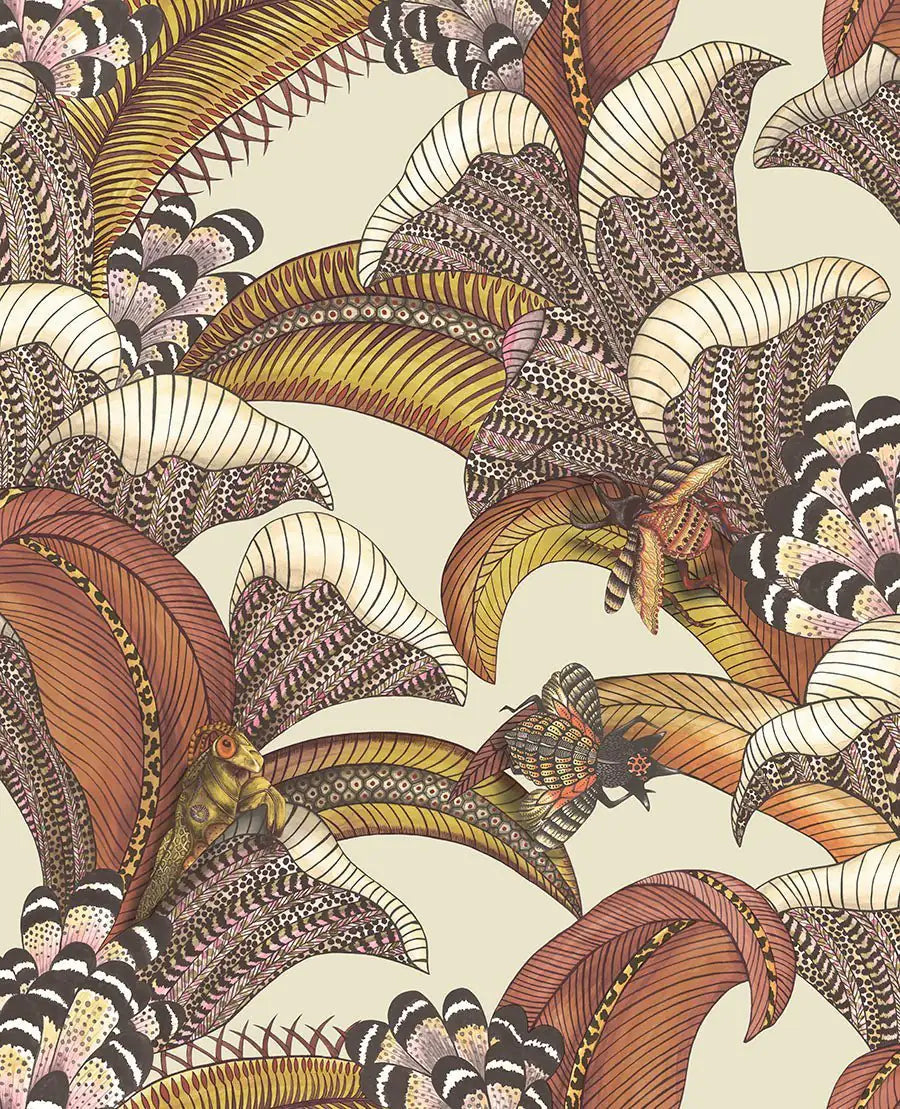 Hoopoe Leaves Wallpaper Ardmore Design