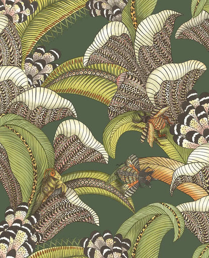 Hoopoe Leaves Wallpaper Ardmore Design